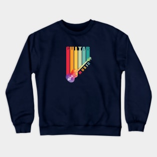 Colorful polygonal Electric guitar Crewneck Sweatshirt